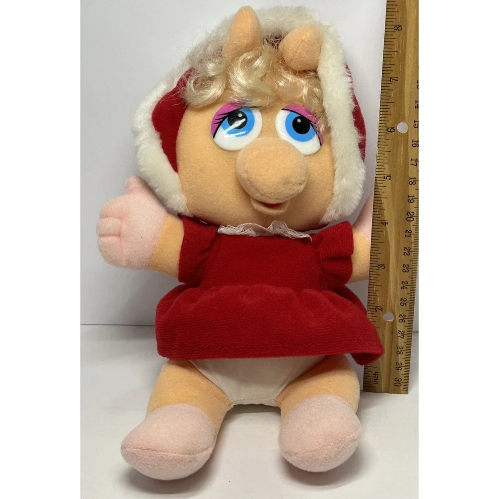 1987 Miss Piggy‎ Henson Muppet Babies Baby Christmas Plush Toy Vintage